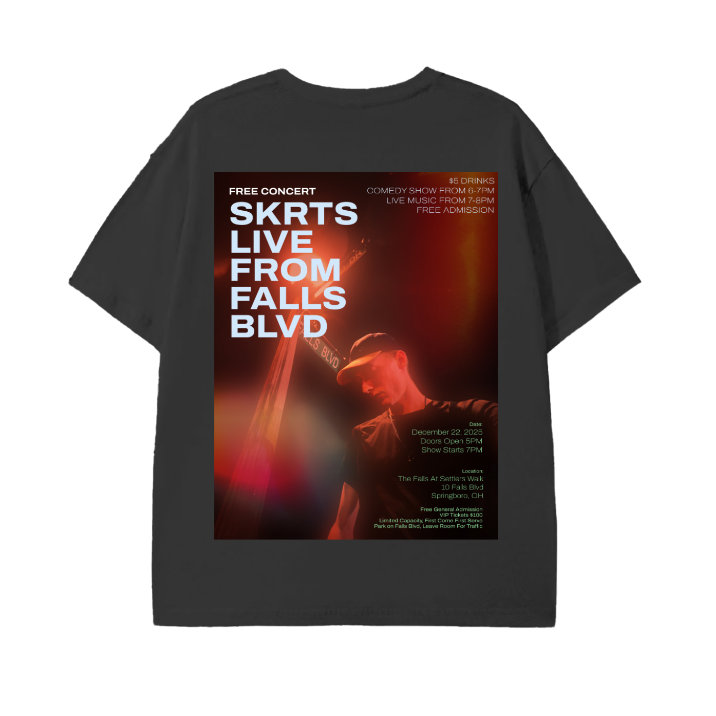 SKRTS FALLS BLVD LIVE T-Shirt